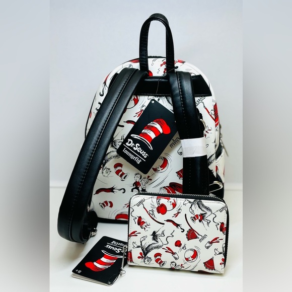 2024 Loungefly Universal Studios‎ Dr. Seuss Cat in the Hat Mini Backpack … main image 8